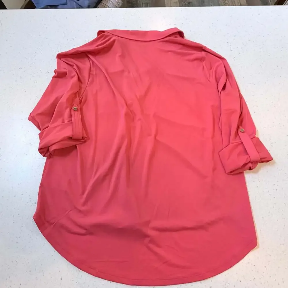 Michael Kors Roll-Tab Utility Blouse - Picture 5 of 5